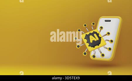 AI-powered smartphones showcase the future of mobile technology, intelligent apps, and advanced digital connectivity. Stock Vector
