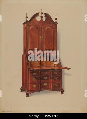 Block-front Desk by Harry Eisman, circa 1937, is a piece of furniture ...