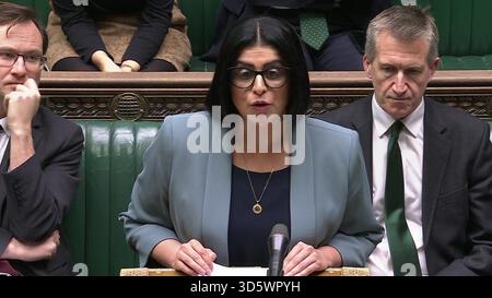 Screen grab of Home Secretary Shabana Mahmood appearing before the Home ...