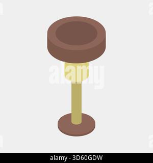 Isometric bar stool illustrated in vector Stock Vector