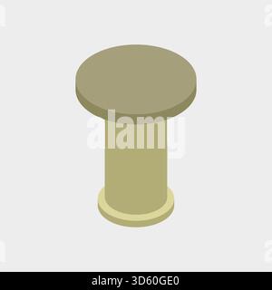Isometric bar stool illustrated in vector Stock Vector