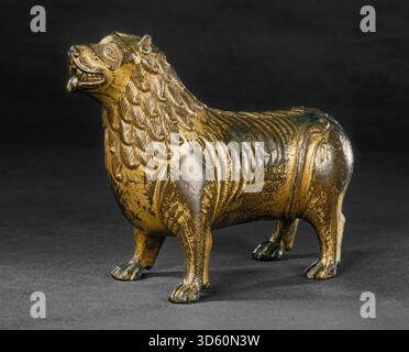 North French or Mosan 13th-century aquamanile, circa 1200, bronze with ...