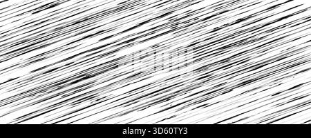 Seamless scratch texture background. Old grunge diagonal brush strokes wallpaper. Distress etched lines surface overlay. Black and white rough slanted stripe backdrop. Vector weathered pattern Stock Vector