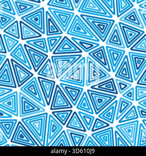 Abstract template background with triangles of varying sizes. Multiple repeated inner triangles in a monotone colored style. Stock Vector