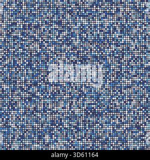 Seamless geometric pattern. Gradiented circles in multiple colors. Blue, Gray, Silver, Sky Blue, Steel Blue. Juicy vector illustration. Stock Vector