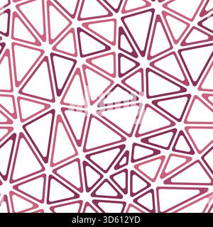 Abstract vector background. Medium triangles size. Monotone style. Rounded triangular cells outlined. Repeatable pattern. Berry Burst. Stock Vector