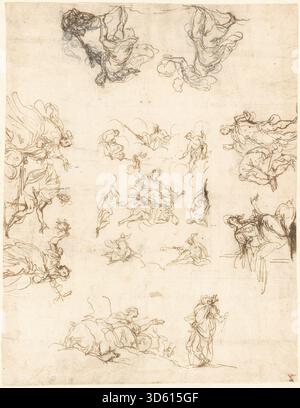 A late 1580s ceiling painting by Alessandro Maganza featuring ...