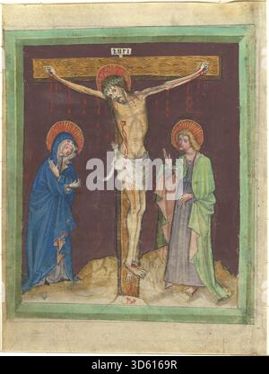 This artwork portrays the Crucifixion of Jesus, highlighting emotional ...