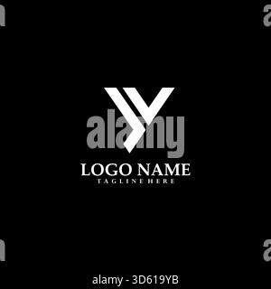 initial YV logo design vector Stock Vector