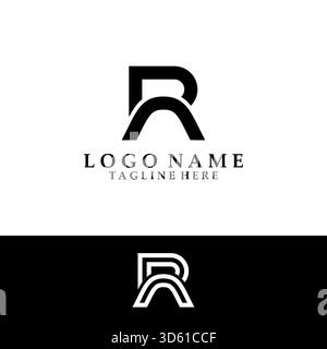 initial letter monogram RN logo design vector Stock Vector