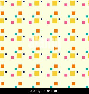 Square Colorful Seamless Pattern Design Stock Vector