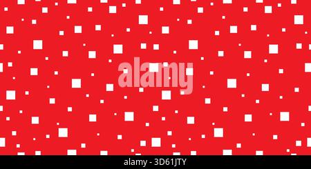 Square Seamless Pattern With Red Background Stock Vector