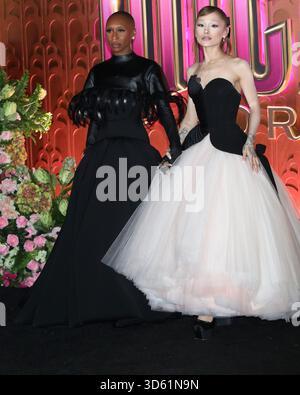 New York, New York, USA. 17th Nov. 2025. Cynthia Erivo and Ariana Grande attend the premiere of “Wicked: For Good” at David Geffen Hall in New York. Credit: Greg Allen/Alamy Live News. Stock Photo