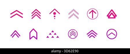 Swipe arrow, scroll or slide button. Set simple modern for social media with business infographic. Up arrow Ui button symbol. Swipe Up icons for social media stories. . Vector illustration Stock Vector