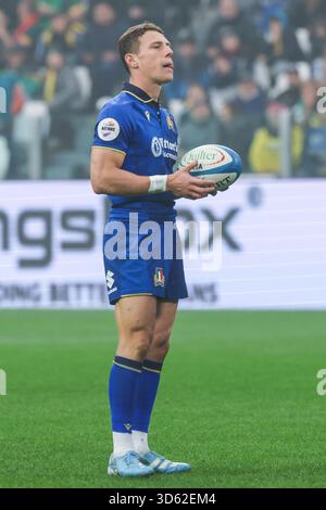 Paolo Garbisi of Italy seen in action during the Guinness Men's Six ...
