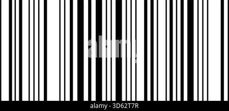 Simple barcode tag template isolated on white background. Bar code sticker mockup. Example of visual data digital representation with product Stock Vector