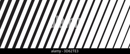 Diagonal lines of different thikness. Black oblique parallel stripes on white background. Slanted straight strips print with faded effect. Angled Stock Vector