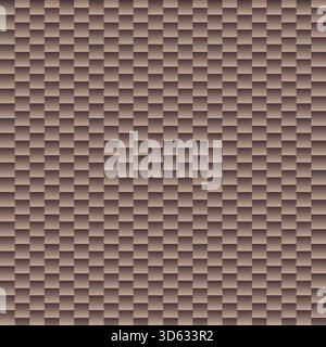 Woven Geometric Pattern in Brown and Beige. Abstract seamless pattern mosaic background. Geometric texture surface tiles. Graphic design vector illust Stock Vector