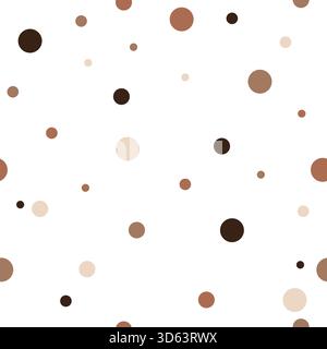 Abstract Dot Seamless Pattern With Brown Color Stock Vector