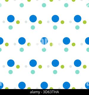 Colorful Dots Seamless Pattern Design Stock Vector