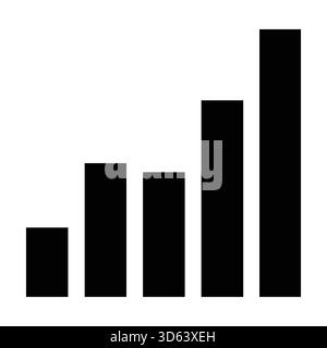 Growing Bar Chart Graph Vector Illustration Stock Vector