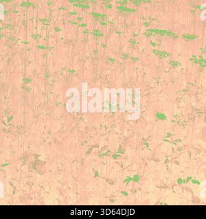 Close up gradient image in pastel colours of wildflowers in the wildflower meadow. Stock Photo