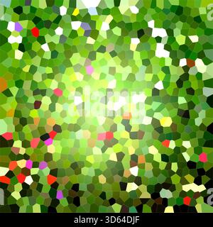 Close up gradient image textured stained glass  of wildflowers in the wildflower meadow. Stock Photo