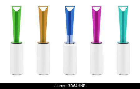 Lint rollers for cleaning clothes isolated on white, set Stock Photo