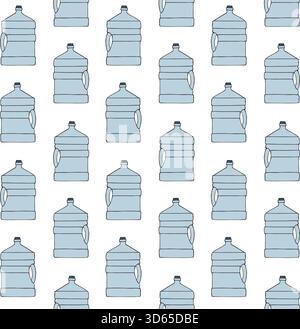 Vector seamless pattern of hand drawn water cooler Stock Vector