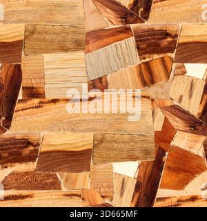 Seamless 4k photo texture of various wood tile surface materilal pattern. Stock Photo