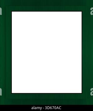 Rectangular picture frame. Old wooden frame, vintage style, with empty space and isolated white background Stock Photo