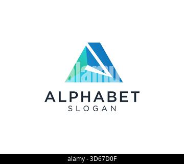 Colorful Letter A logo design for businesses and company Stock Vector