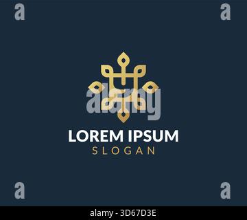 Luxury elegant font letter logo icon. Initial monogram company logo Stock Vector