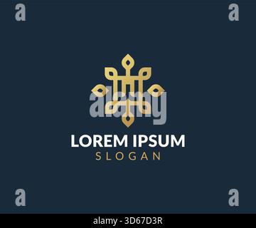Luxury elegant font letter logo icon. Initial monogram company logo Stock Vector