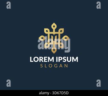 Luxury elegant font letter logo icon. Initial monogram company logo Stock Vector