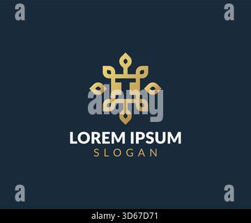 Luxury elegant font letter logo icon. Initial monogram company logo Stock Vector