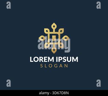 Luxury elegant font letter logo icon. Initial monogram company logo Stock Vector