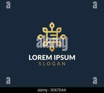 Luxury elegant font letter logo icon. Initial monogram company logo Stock Vector