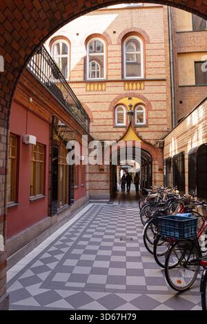 Sweden, Malmö, Old Town, small passage in the pedestrian zone Stock Photo