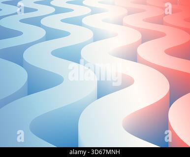 Abstract background with fluid and dynamic effect. Modern 3D gradient background. Vector illustration for design template Stock Vector