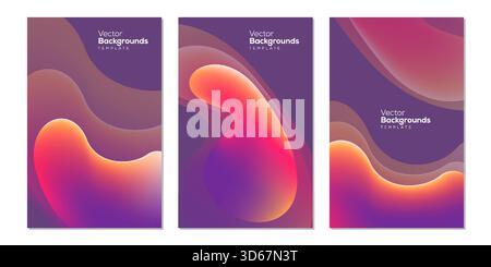 Abstract background with fluid and dynamic effect. Modern gradient background. Vector illustration for design template Stock Vector