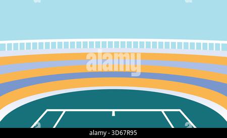 Tennis Court Stadium vector illustration background Stock Vector