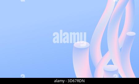 Abstract vector background texture graphic wallpaper. Fluid tube holographic background vector Stock Vector