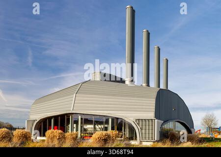 Nijmegen, The Netherlands - November 12, 2025: Vattenfall Auxiliary Heating Plant for the Residential Heating Network, supplying heat to all homes Stock Photo