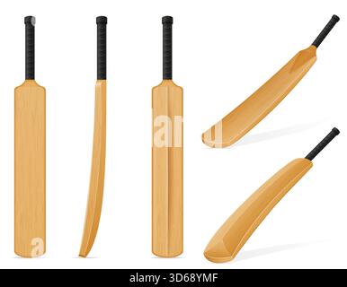 bit bat for cricket sport game cartoon stock vector illustration isolated on white background Stock Vector