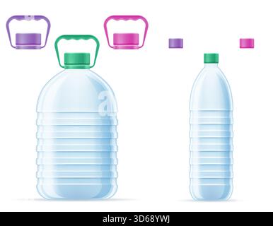 plastic bottle for water cartoon stock vector illustration isolated on white background Stock Vector