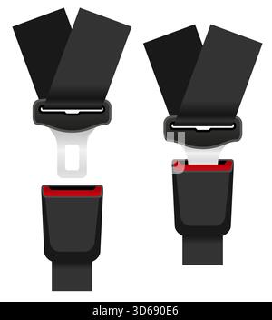 car protection seat belt cartoon stock vector illustration isolated on white background Stock Vector