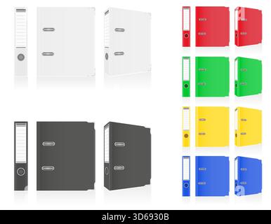 folder binder for office cartoon stock vector illustration isolated on white background Stock Vector