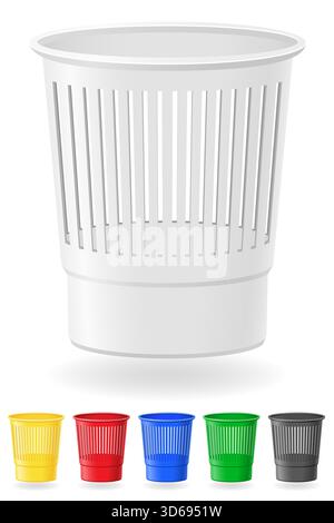 dustbin colors  for home and office cartoon stock vector illustration isolated on white background Stock Photo