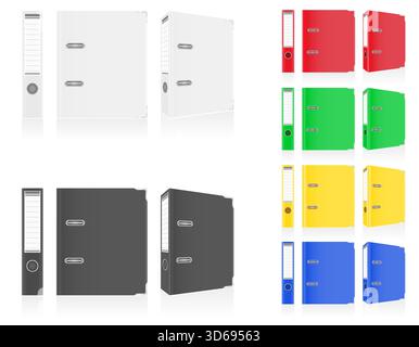 folder binder for office cartoon stock vector illustration isolated on white background Stock Photo